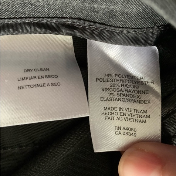 AK Anne Klein Stretch Straight Leg Trousers ~ Size 8 ~ Charcoal ~ Office Attire - Picture 14 of 14